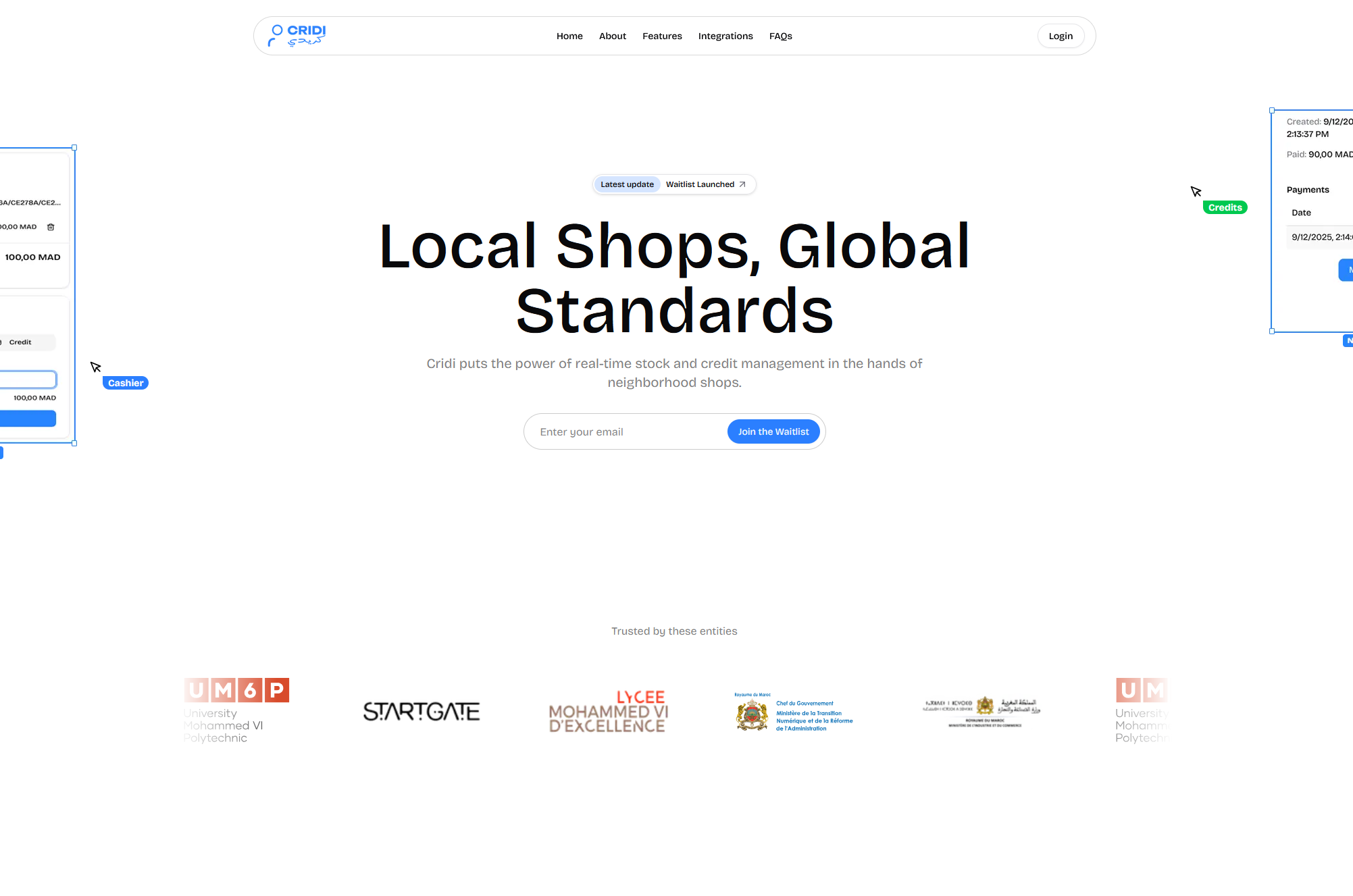 Cridi Dashboard Preview